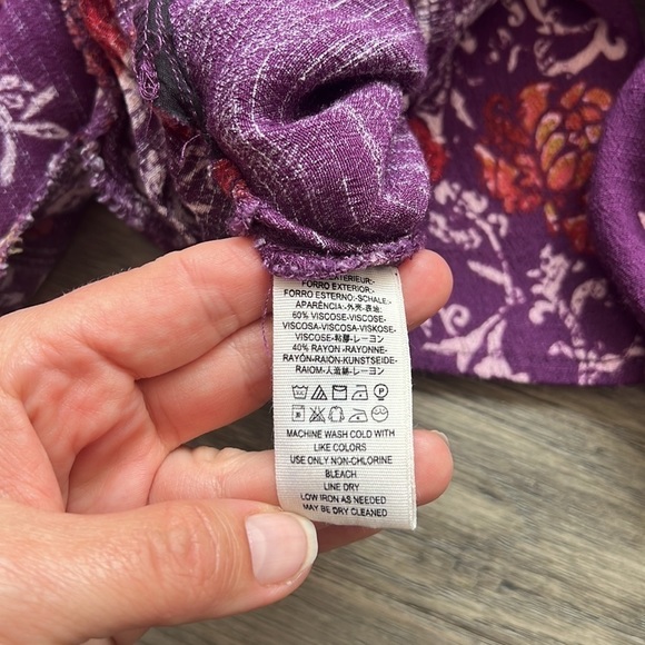 🔥free People🔥 | Purple floral Smooth Talker plumberry tunic dress - Picture 11 of 11